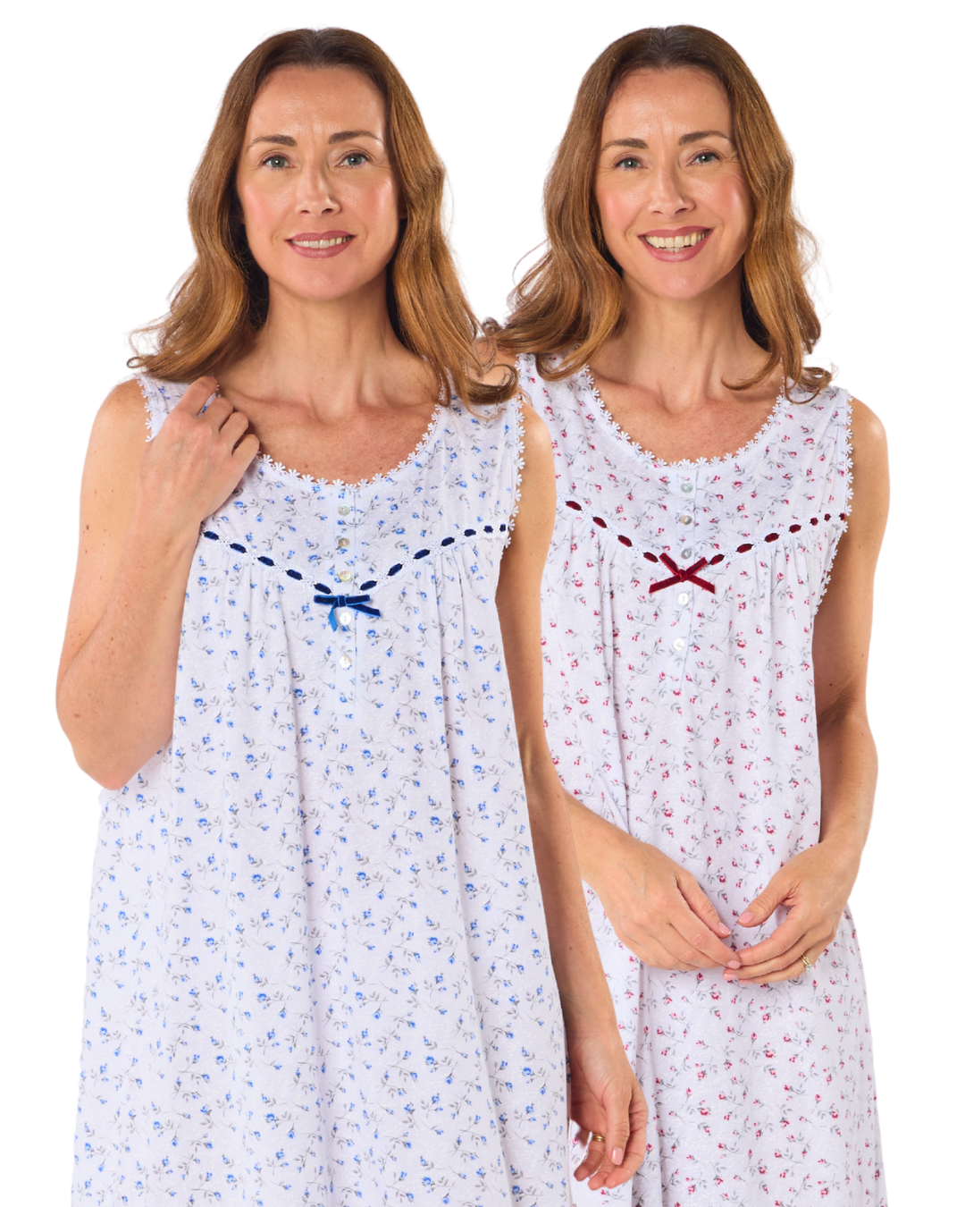 Velvet Rose Cotton Rich Jersey Sleeveless Nightdress
