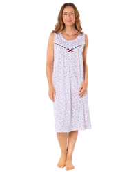 Velvet Rose Cotton Rich Jersey Sleeveless Nightdress
