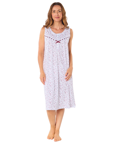 Velvet Rose Cotton Rich Jersey Sleeveless Nightdress
