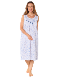 Velvet Rose Cotton Rich Jersey Sleeveless Nightdress