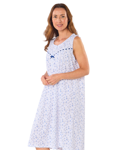 Velvet Rose Cotton Rich Jersey Sleeveless Nightdress
