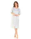 Floral Print Cotton Jersey Button Through Nightdress