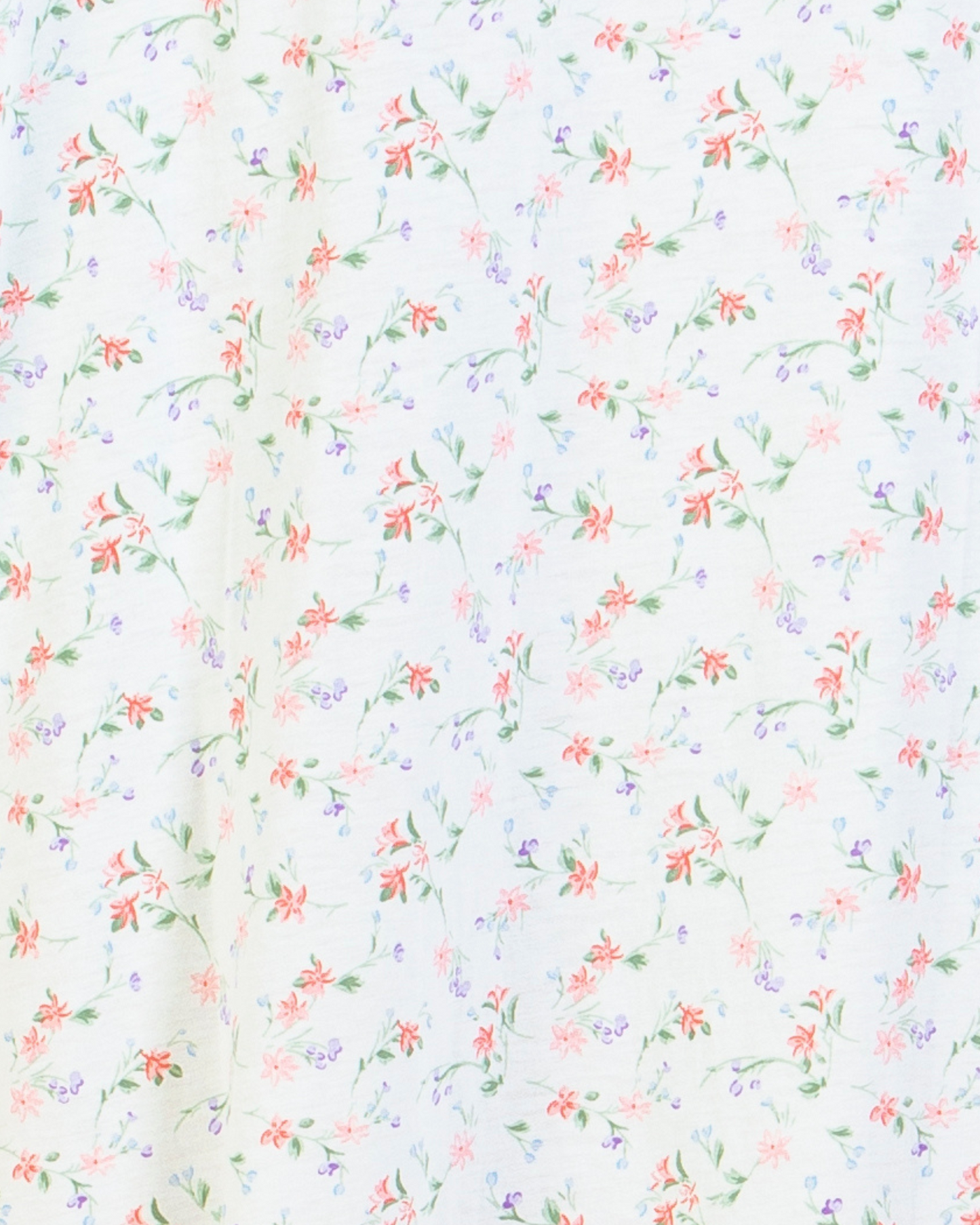 Floral Print Cotton Jersey Button Through Nightdress