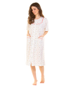 Floral Print Cotton Jersey Button Through Nightdress