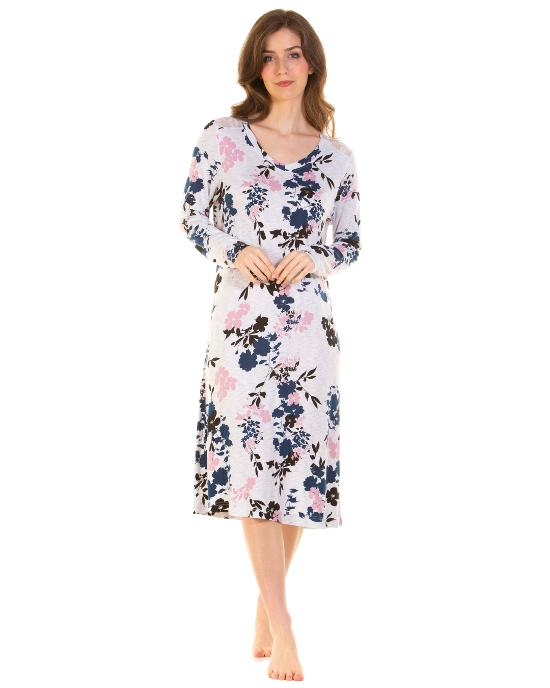 Luxury Long Sleeve Bamboo Fabric Nightdress
