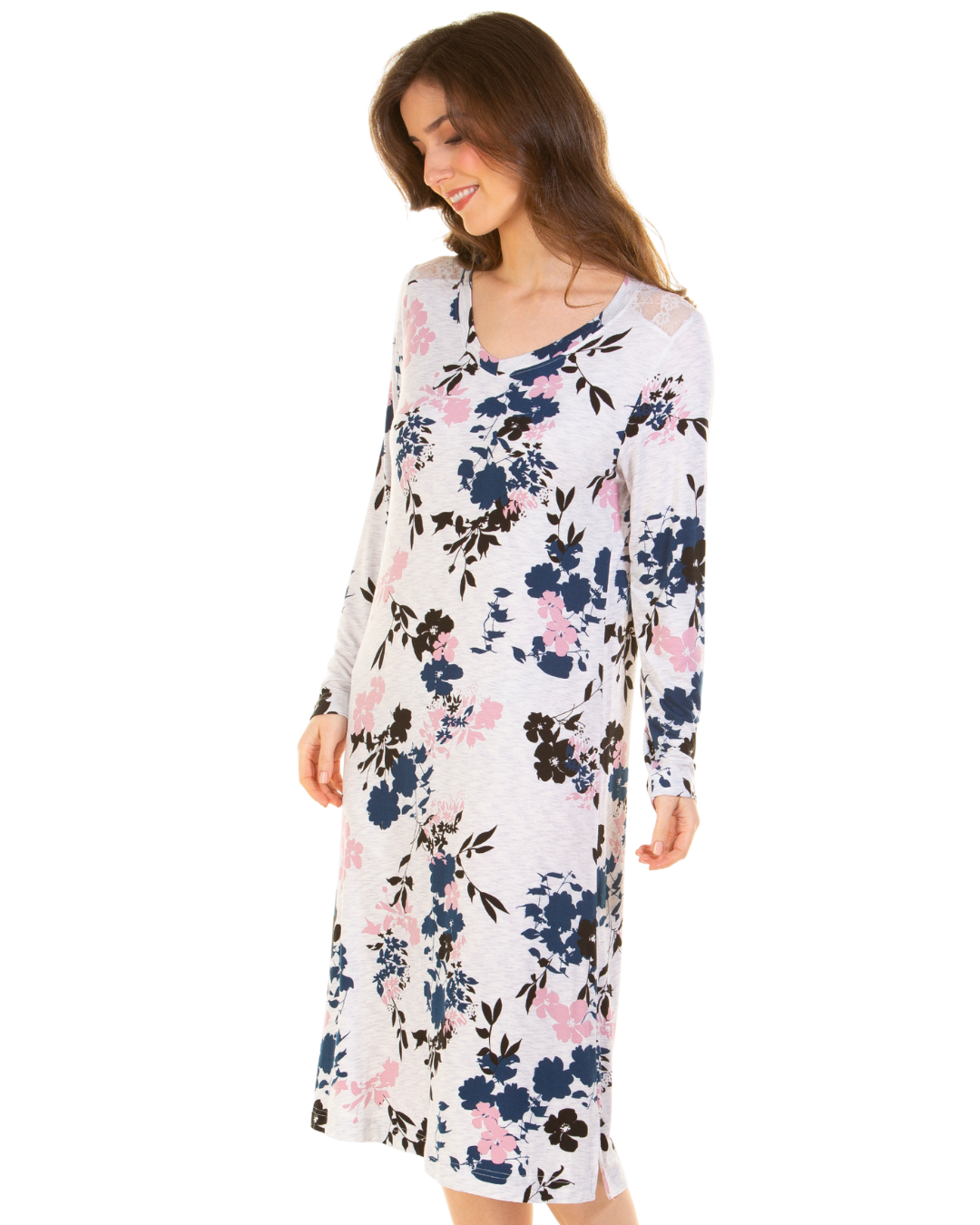 Luxury Long Sleeve Bamboo Fabric Nightdress