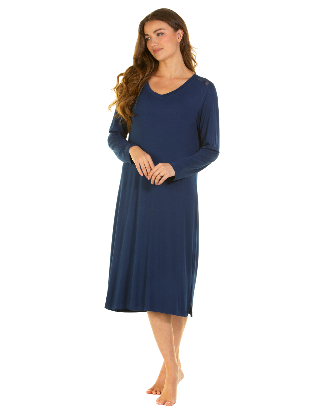 Luxury Long Sleeve Bamboo Fabric Nightdress