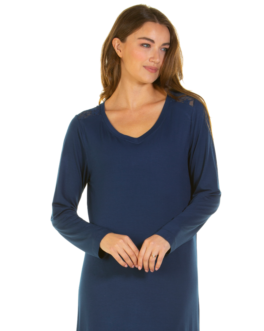 Luxury Long Sleeve Bamboo Fabric Nightdress