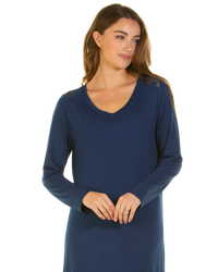 Luxury Long Sleeve Bamboo Fabric Nightdress
