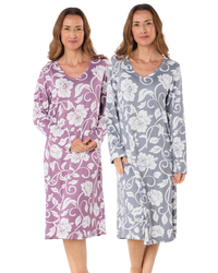 Luxury Knit Long Sleeve Elegance Nightdress