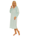 Long Sleeved Polished Fleece Spot Nightdress
