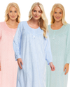 Long Sleeved Polished Fleece Spot Nightdress