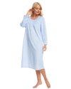 Long Sleeved Polished Fleece Spot Nightdress