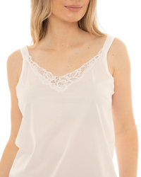 2 for £20 White Guipure Lace Trim Camisole