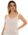 2 for £20 White Guipure Lace Trim Camisole