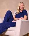 Luxury Soft Touch Jersey Spot Pyjama up to Larger Sizes