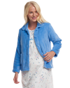Women's Coral Fleece Long Sleeve Button Fastening Bed Jacket