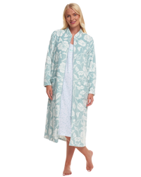 Elegance Printed Fleece Zip Dressing Gown