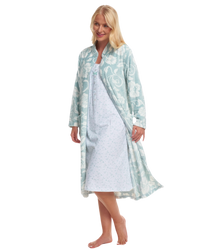 Elegance Printed Fleece Zip Dressing Gown