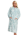 Elegance Printed Fleece Zip Dressing Gown