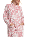 Elegance Printed Fleece Zip Dressing Gown