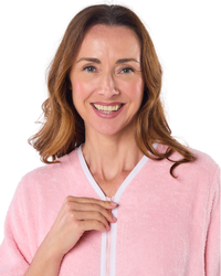 100% Cotton Towelling Zip 3/4 Sleeve Dressing Gown