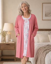 Larkspur  40" Long Sleeve 100% Cotton Nightdress