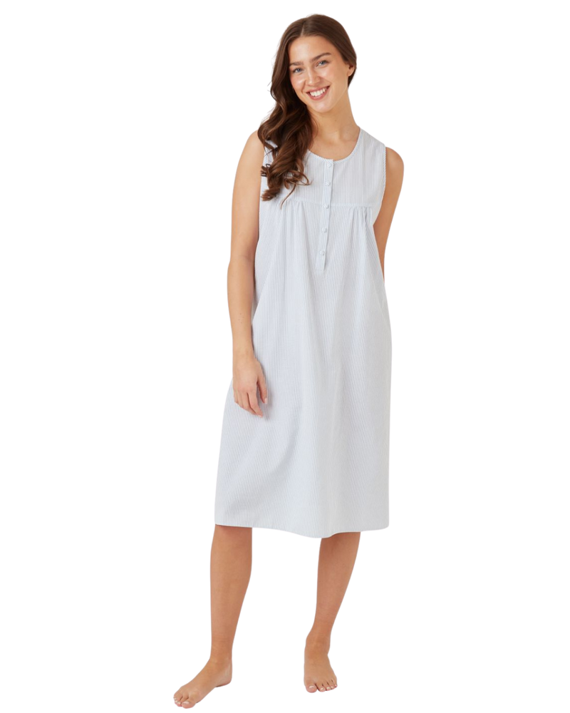 Suzy & Me Seersucker Sleeveless Nightdress