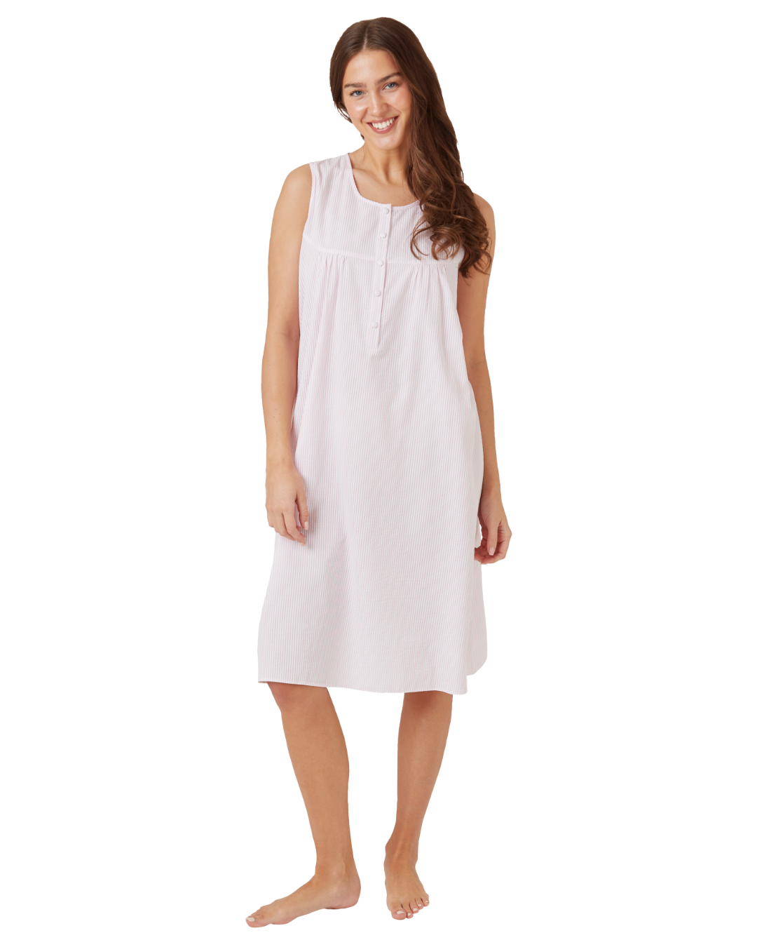 Suzy & Me Seersucker Sleeveless Nightdress