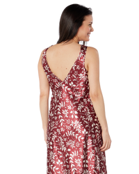 Satin & Lace Autumn Bouquet Print Chemise Nightgown