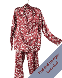 Satin Autumn Bouquet Print Long Sleeve Classic Pyjama