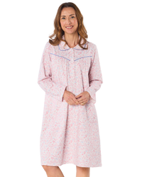 Harvest Bloom Wincy Brushed Cotton Long Sleeve Nightdress 40" Length