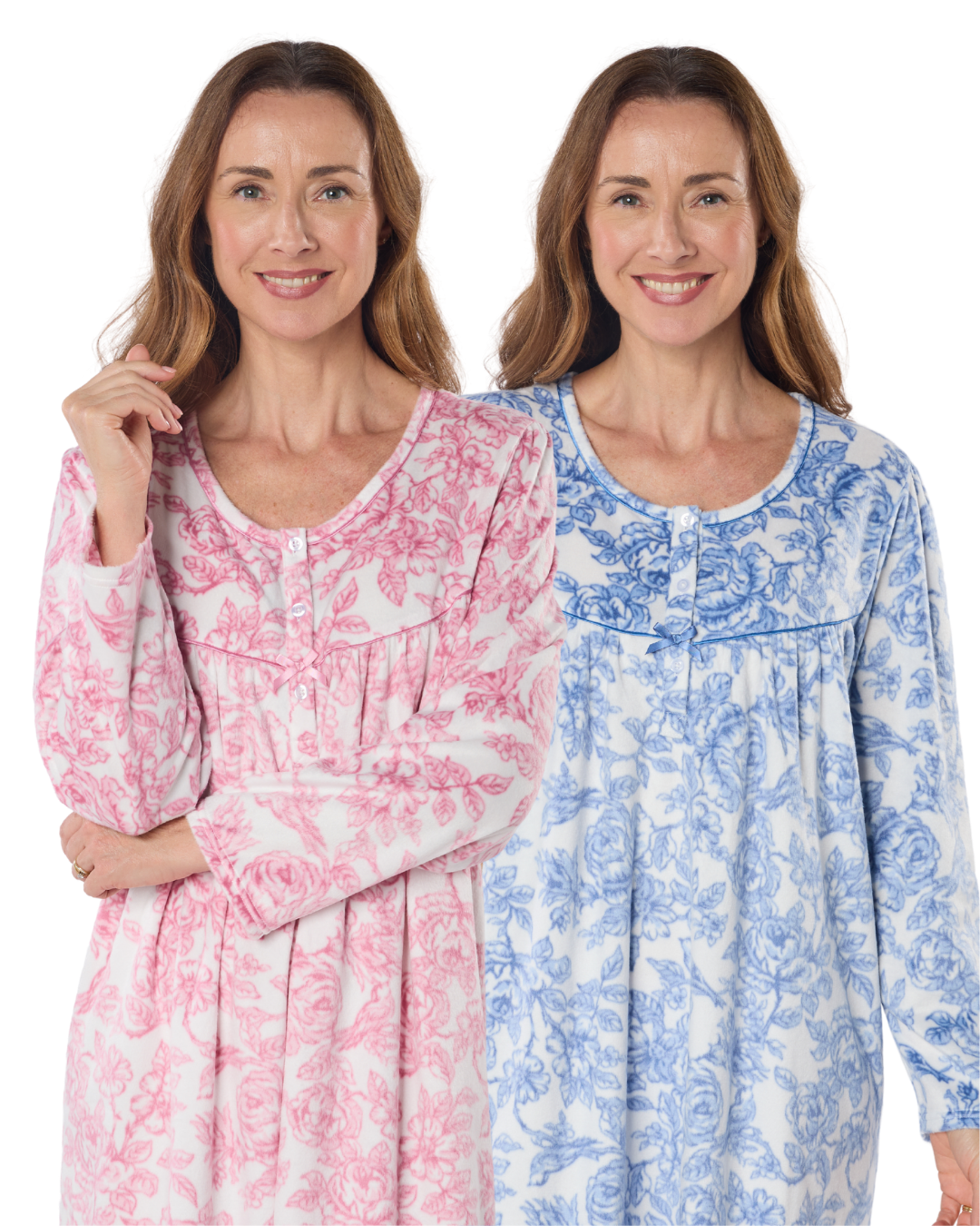 Winter Rose 45" Fleece Nightdress