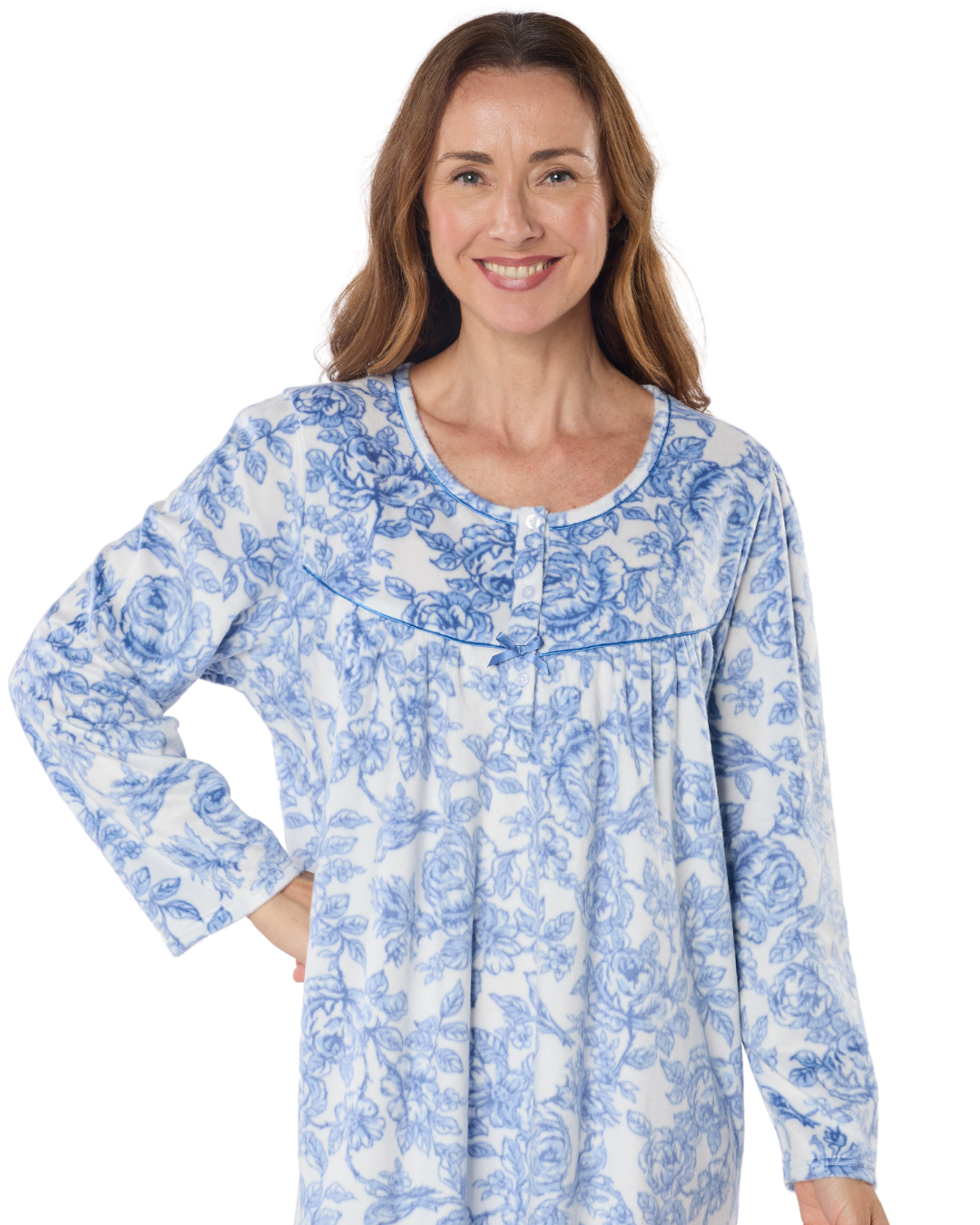 Winter Rose 45" Fleece Nightdress