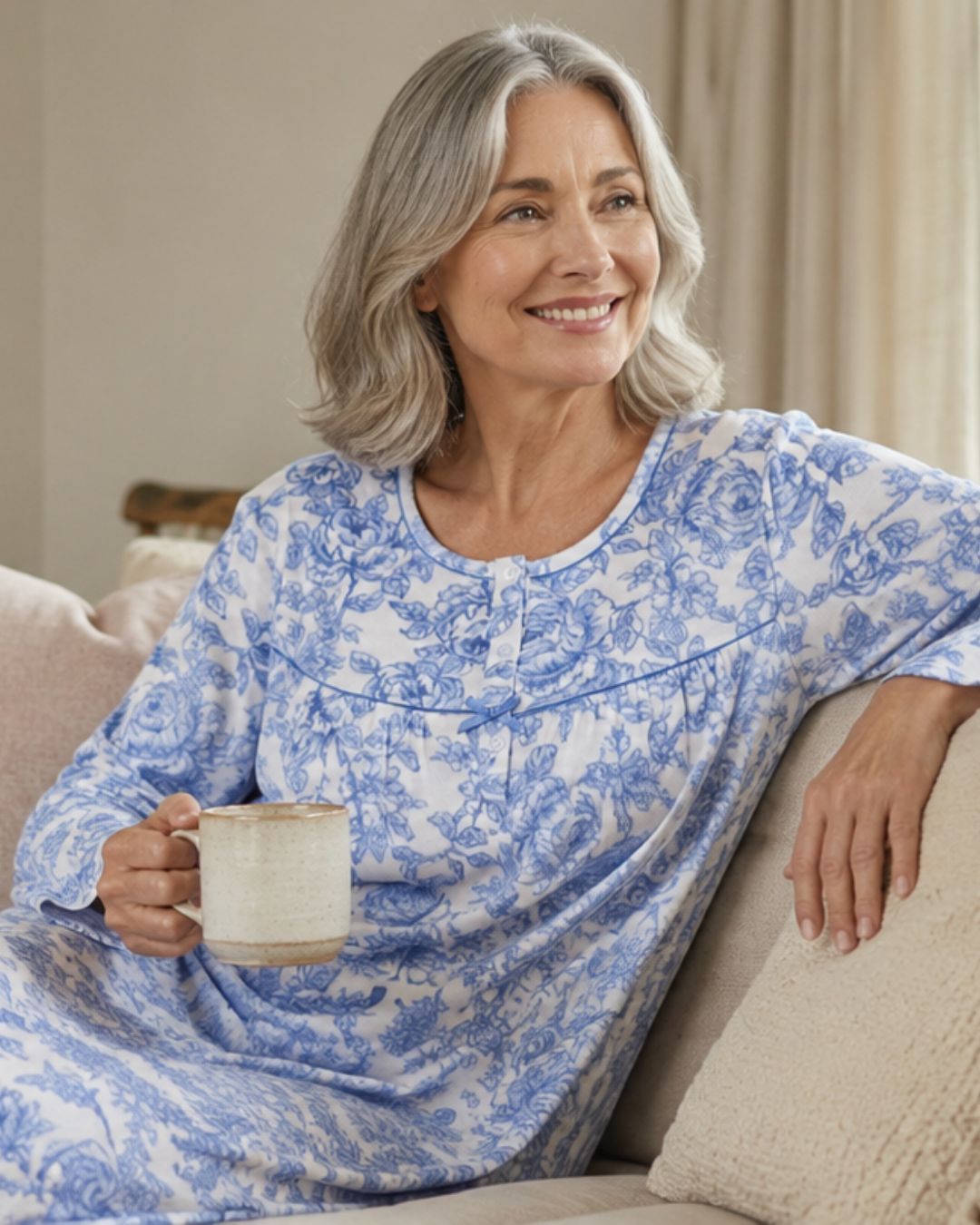 Winter Rose 45" Fleece Nightdress