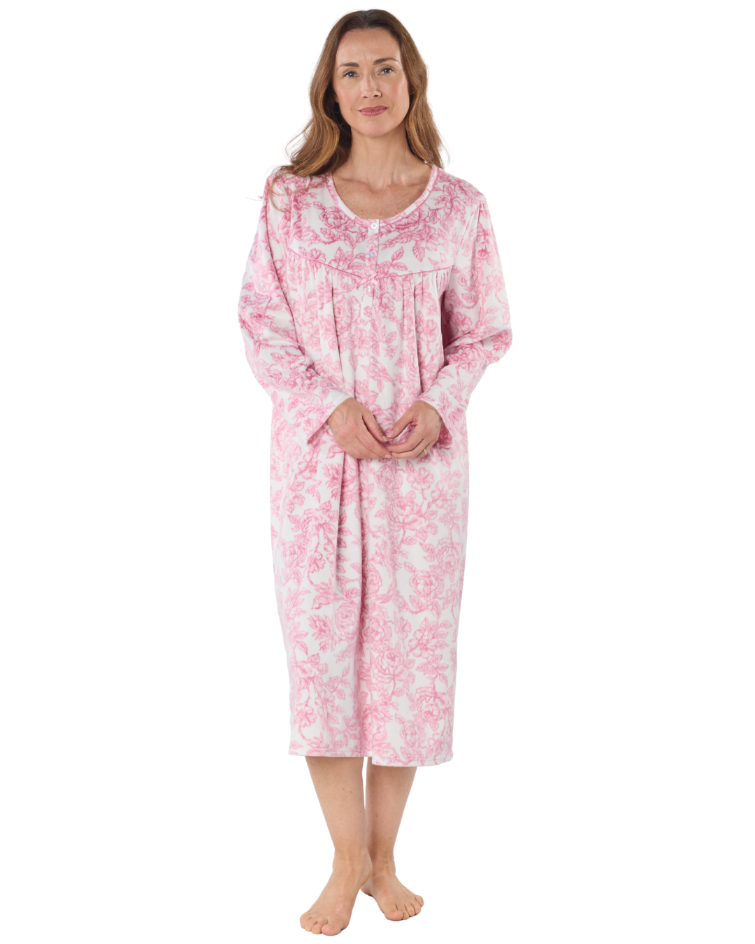Winter Rose 45" Fleece Nightdress