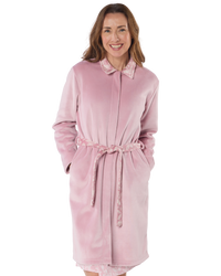 Oak Glade Velour Fleece Zip Dressing Gown