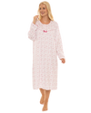 Butterfly Print 100% Cotton Long Sleeve Nightdress