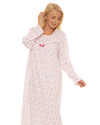Butterfly Print 100% Cotton Long Sleeve Nightdress