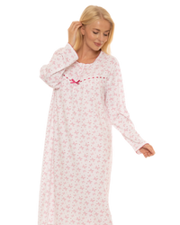 Butterfly Print 100% Cotton Long Sleeve Nightdress