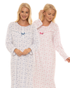 Butterfly Print 100% Cotton Long Sleeve Nightdress