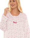 Butterfly Print 100% Cotton Long Sleeve Nightdress