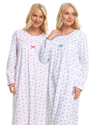 Butterfly Print 100% Cotton Long Sleeve Nightdress