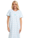 Butterfly Print 100% Cotton Jersey Short Sleeve Nightdress