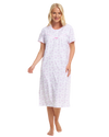 Butterfly Print 100% Cotton Jersey Short Sleeve Nightdress