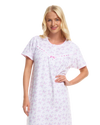 Butterfly Print 100% Cotton Jersey Short Sleeve Nightdress