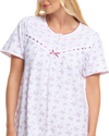 Butterfly Print 100% Cotton Jersey Short Sleeve Nightdress