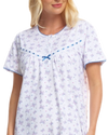 Butterfly Print 100% Cotton Jersey Short Sleeve Nightdress