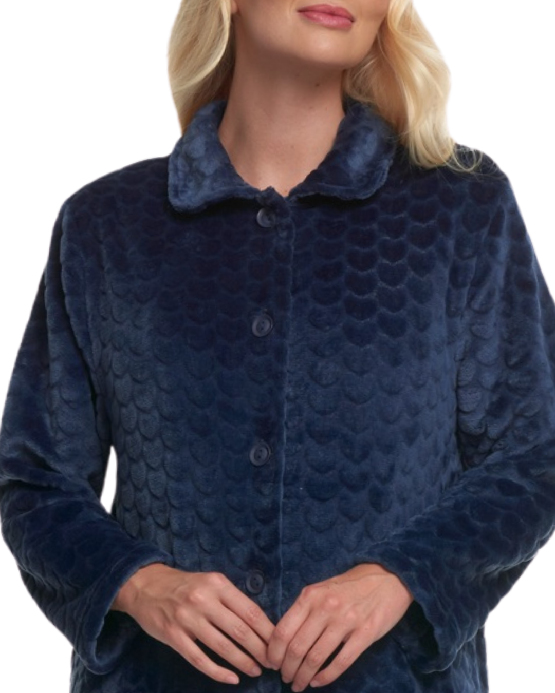 Luxury Embossed Fleece Button Up Dressing Gown – Suzy Me Collection