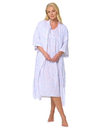 Leaf Print Short Sleeve Nightdress